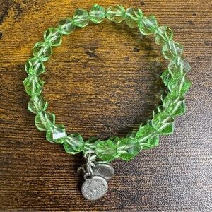 Alex and Ani Green Mirage Wrap Bracelet Glass Crystal Vintage Sixty-Six SZ 7